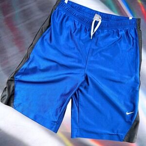 Vintage Nike Dazzle Shiny Basketball Shorts Boys L Blue Sparkle Glanz Active